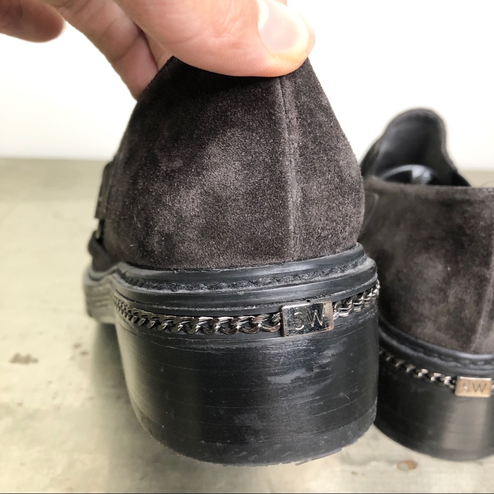 Stuart Weitzman Suede Loafer Harness Chain Detail… - image 5